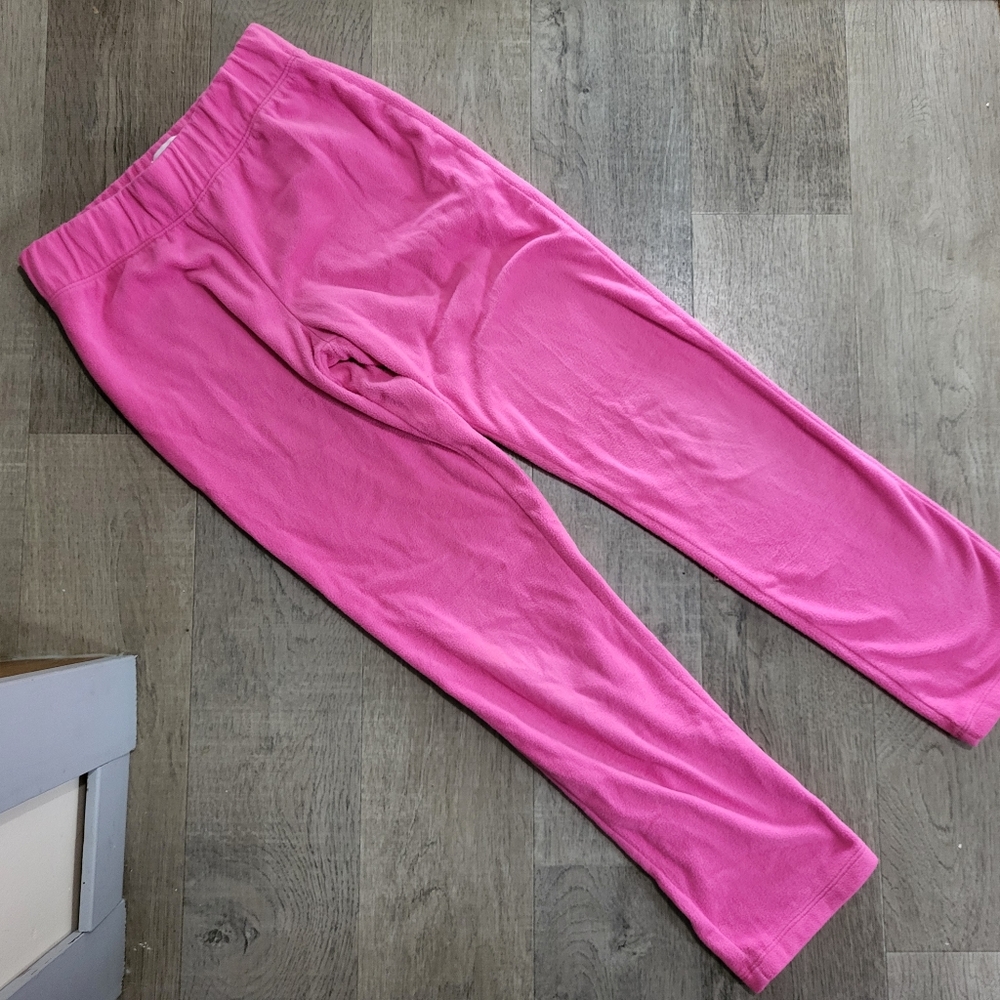 Hot pink fleece pants, Girls size 14, EUC.